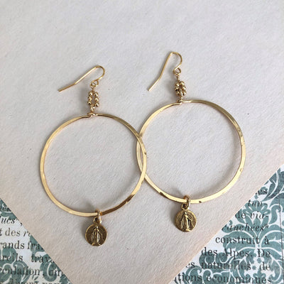 Hoop and Petite Mary Earrings