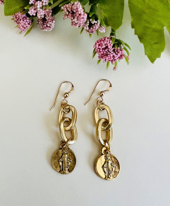 Cable and Mary Earrings