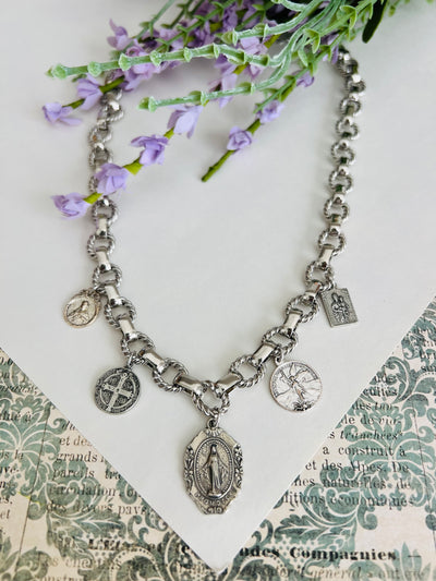 Lou Silver - Heavenly Blessings with St. Michael, St. Benedict, Jesus and Mary