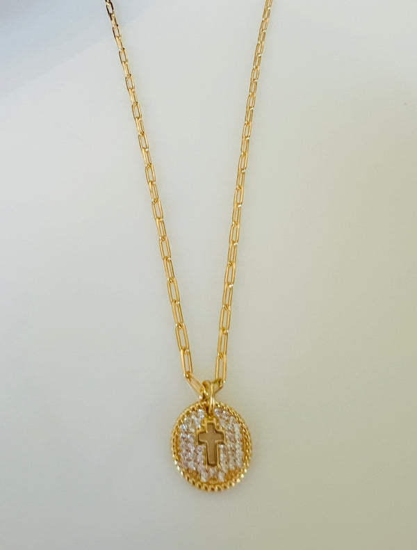 Abigail - Sparkling Pave Crystal Cross