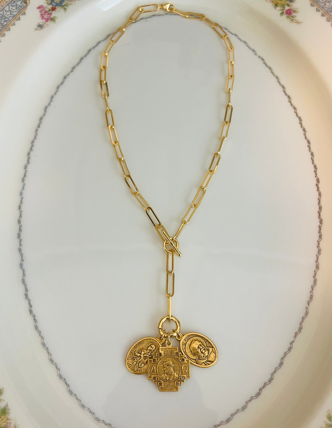 Alma- Choice of devotional medallions, St. Maria Goretti, Alpha and Omega and more
