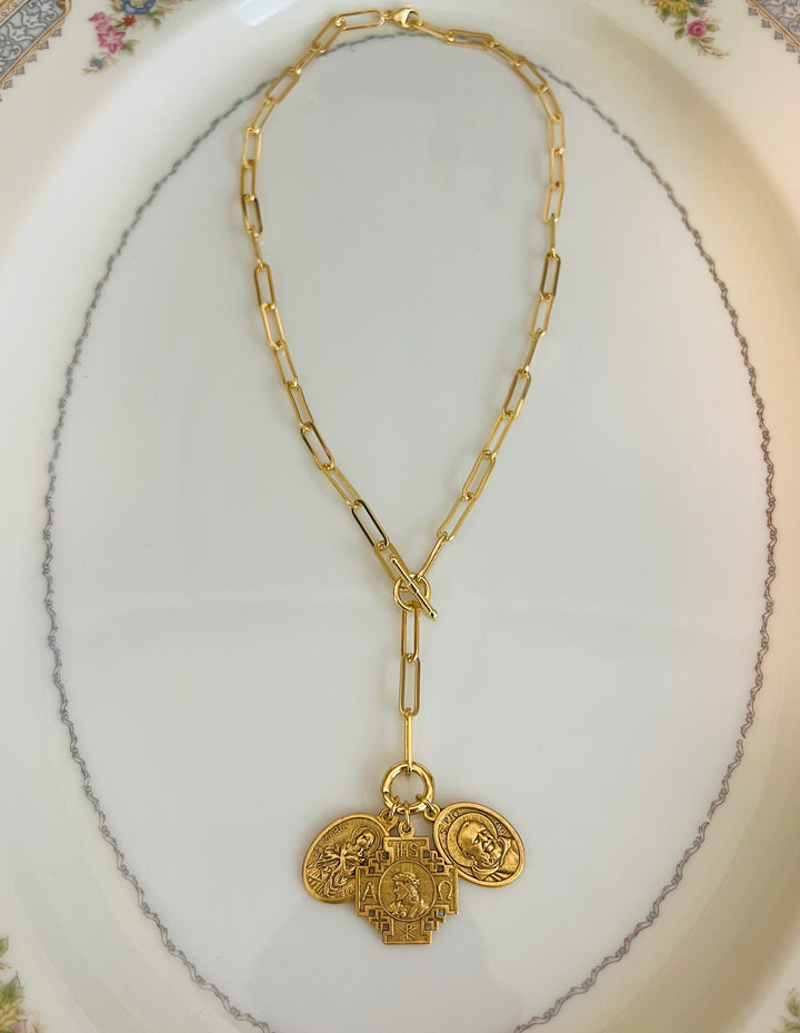 Alma- Choice of devotional medallions, St. Maria Goretti, Alpha and Omega and more