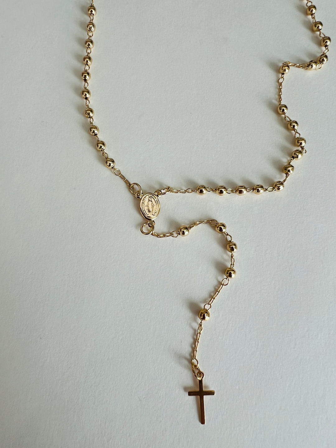 Gold Ball Traditional Rosary Small