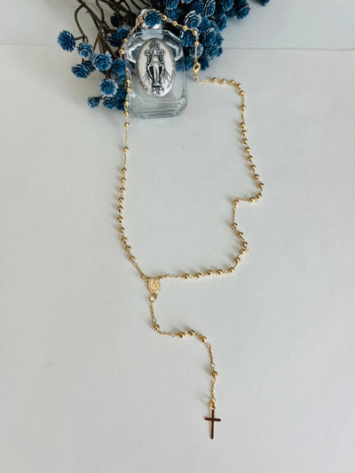Gold Ball Traditional Rosary Small