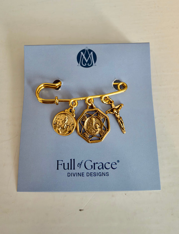 Cradled in Christ Pin - for stroller or backpack
