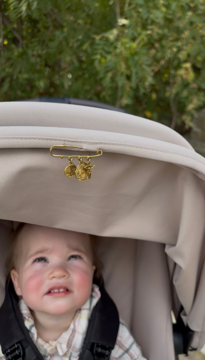 Cradled in Christ Pin - for stroller or backpack