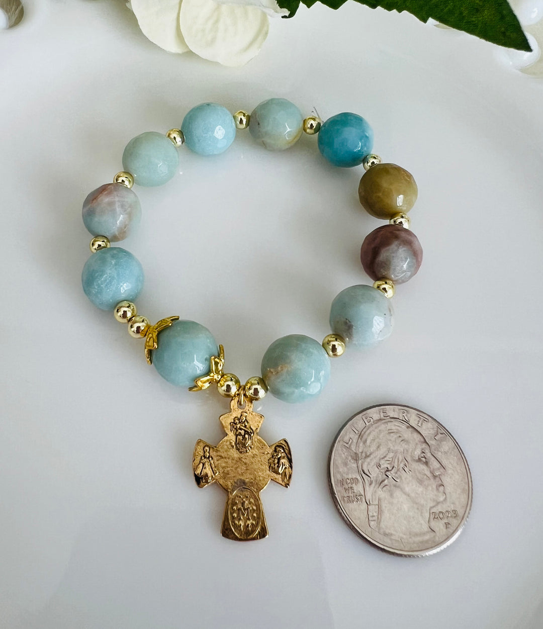 Chalcedony Rosary Bracelet