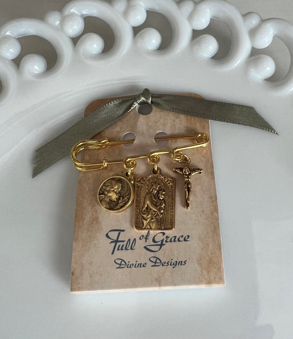 Cradled in Christ Pin - for stroller or car seat