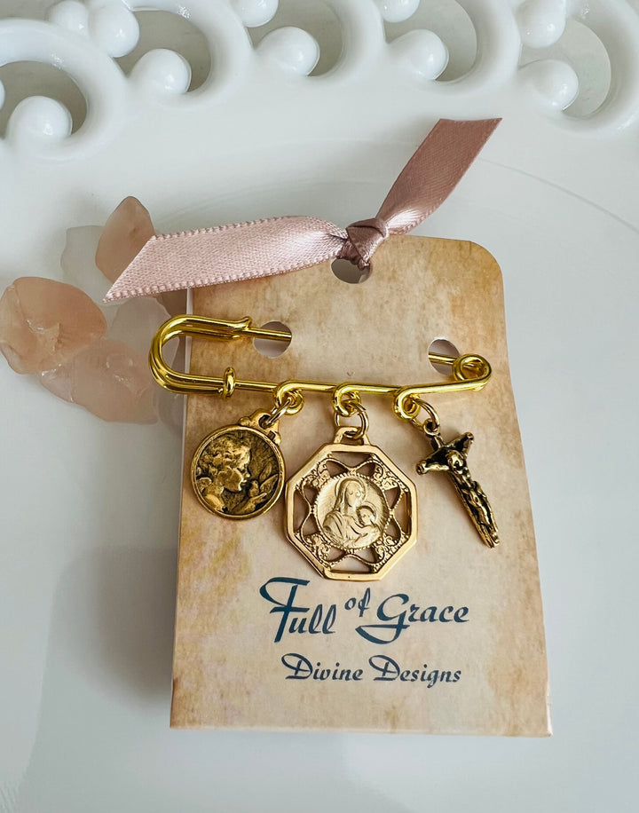 Cradled in Christ Pin - for stroller or car seat