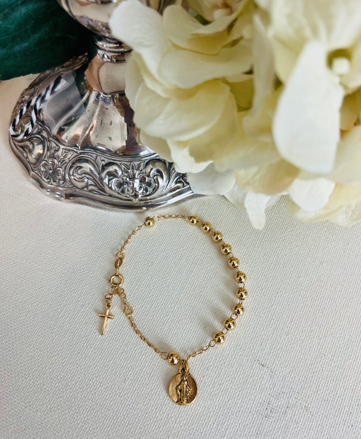 Rosary Bracelet with Miraculous Mary medallion