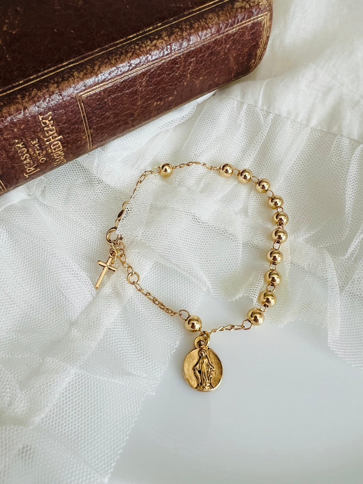 Rosary Bracelet with Miraculous Mary medallion