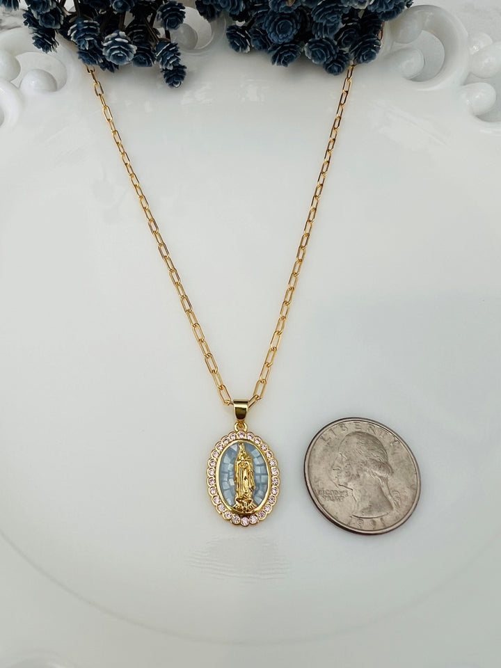 Demi -Etched with Blessed Mary