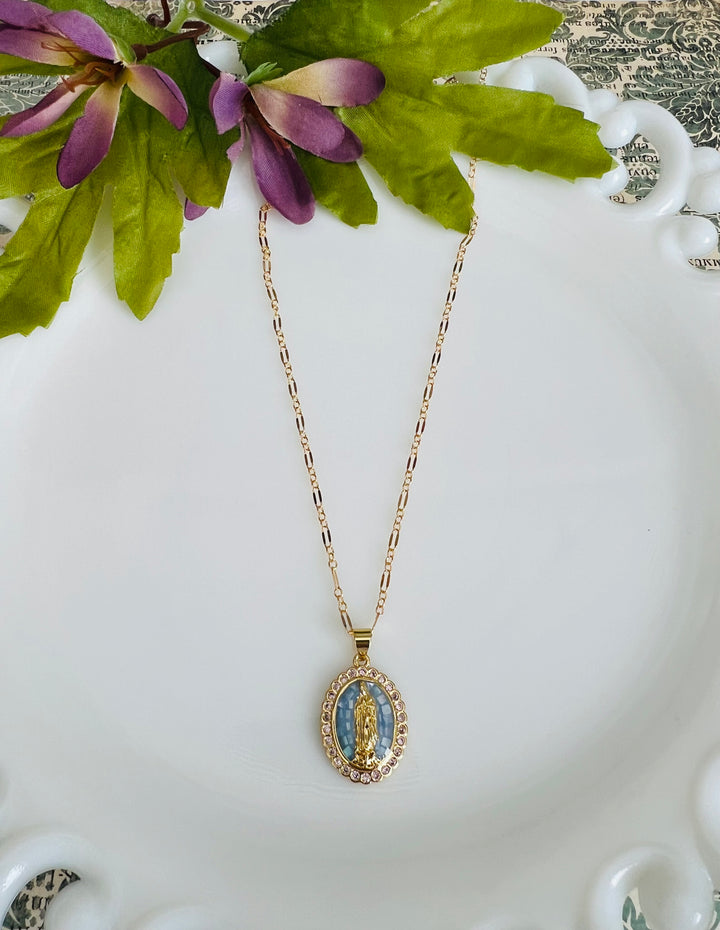 Demi -Etched with Blessed Mary