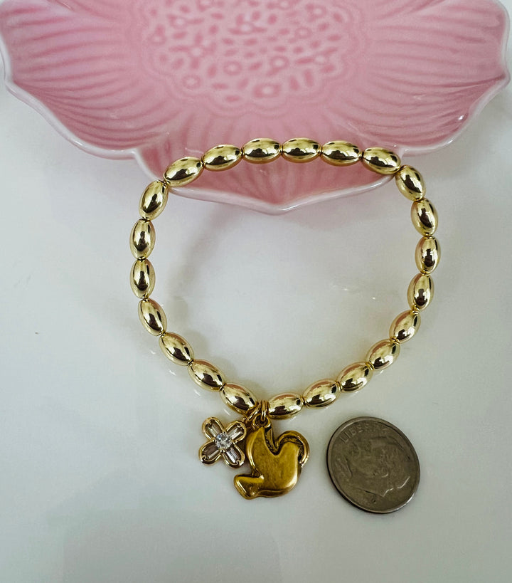 Holy Spirit Dove and Cross Bracelet