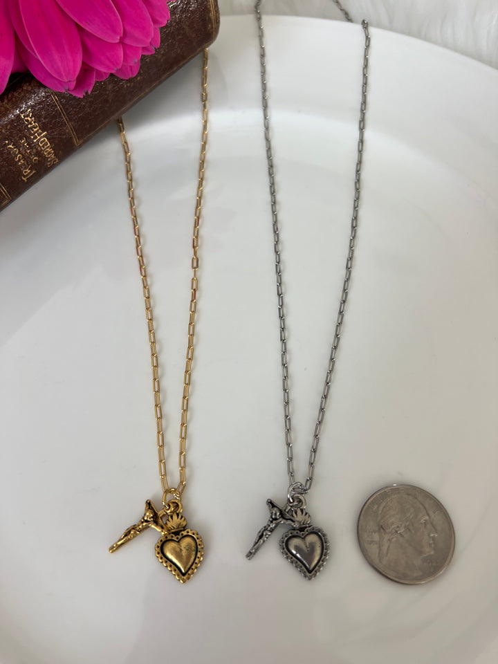 Fern - Redeemed with the Sacred Heart and Crucifix