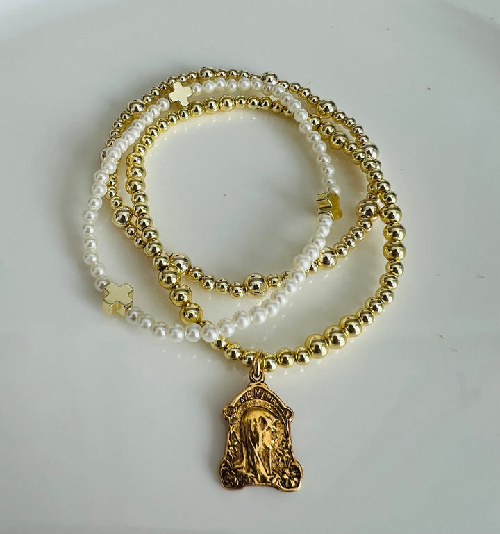 Our Lady of Lourdes Bracelet Set