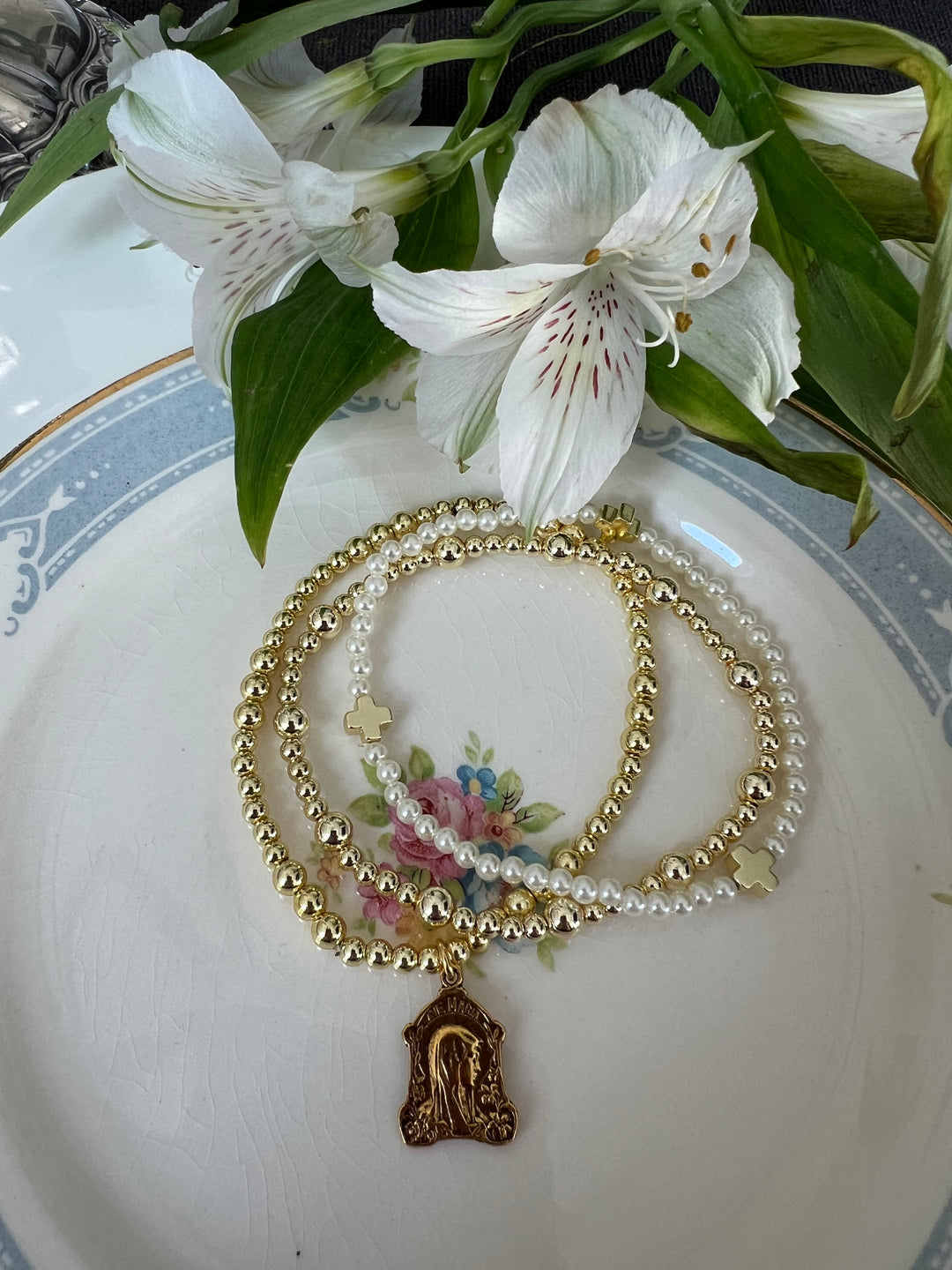Our Lady of Lourdes Bracelet Set