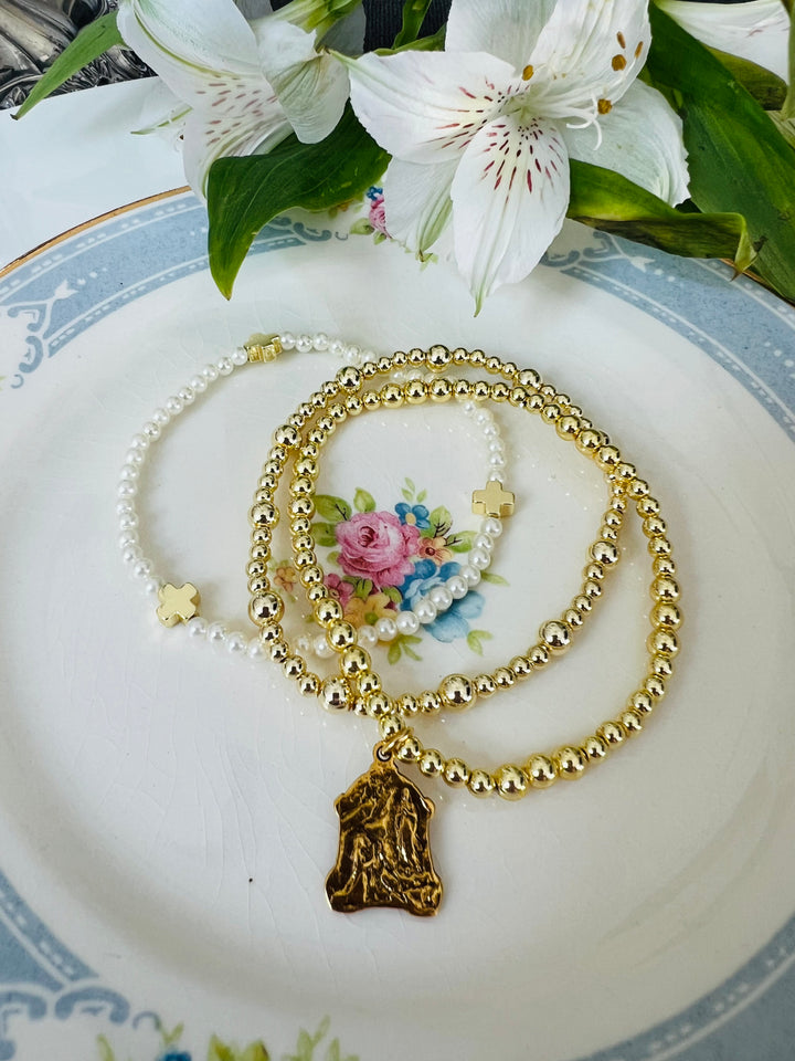 Our Lady of Lourdes Bracelet Set