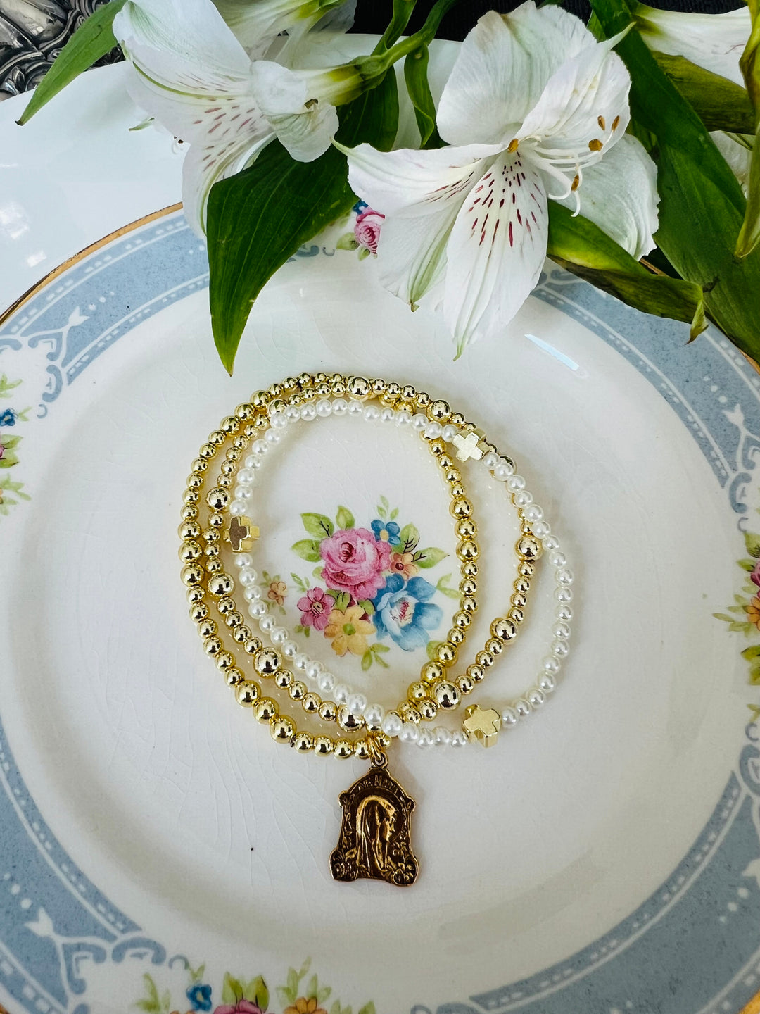 Our Lady of Lourdes Bracelet Set