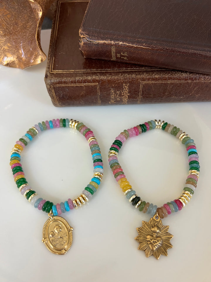 St. Joseph or Sacred Heart in Technicolor Stones