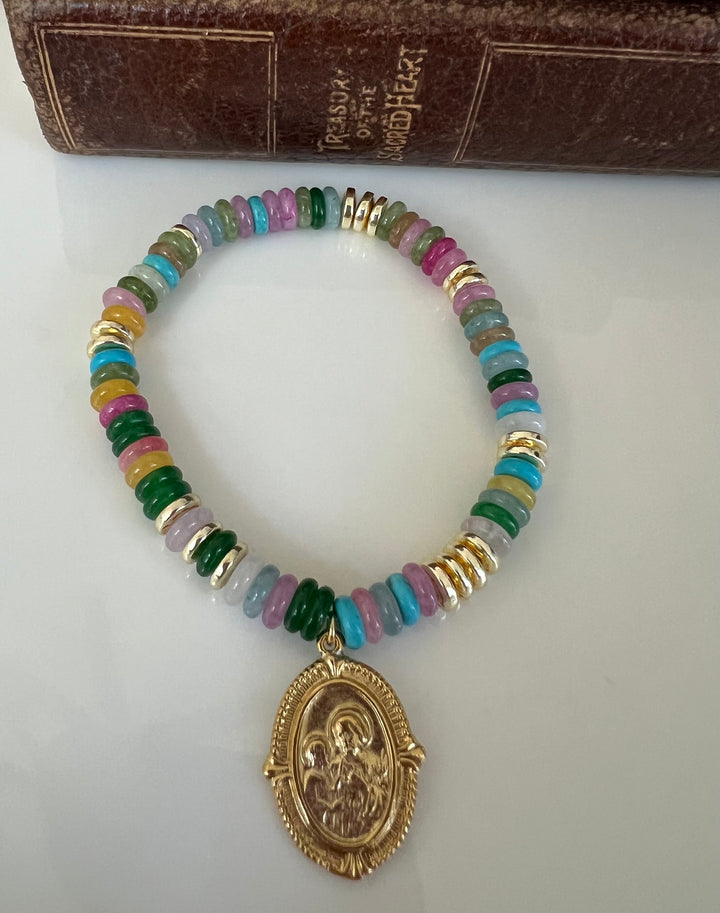 St. Joseph or Sacred Heart in Technicolor Stones