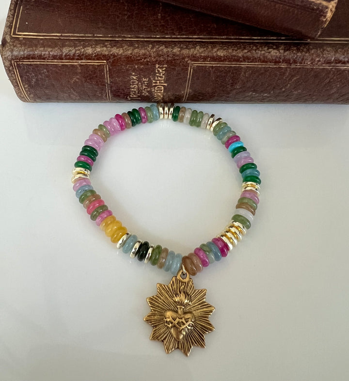 St. Joseph or Sacred Heart in Technicolor Stones