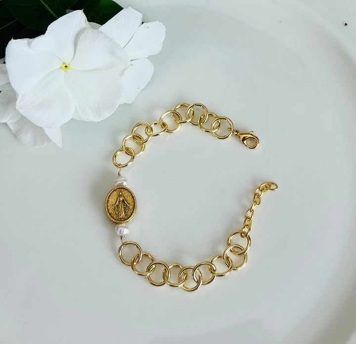 Madeline Bracelet -  blessed with the Miraculous Mary bead