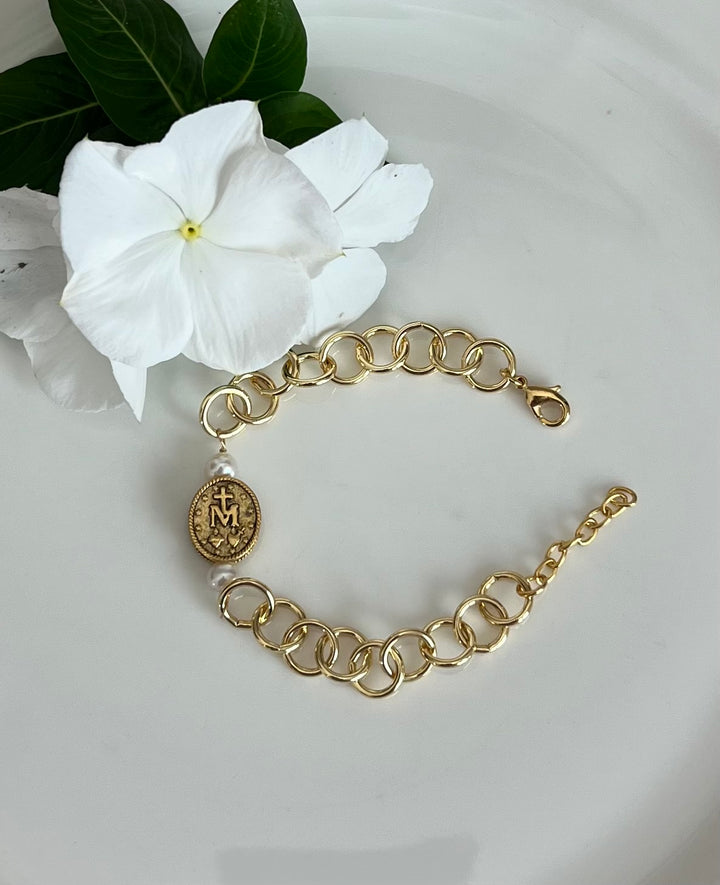 Madeline Bracelet -  blessed with the Miraculous Mary bead