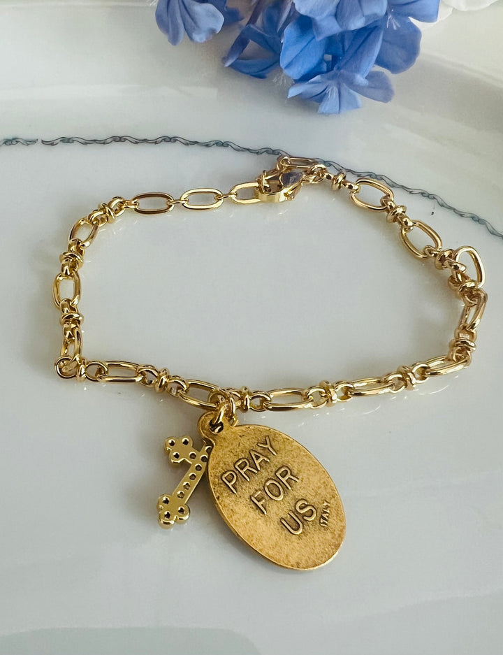 Poppy Bracelet - Miraculous Medal or St. Maria Goretti